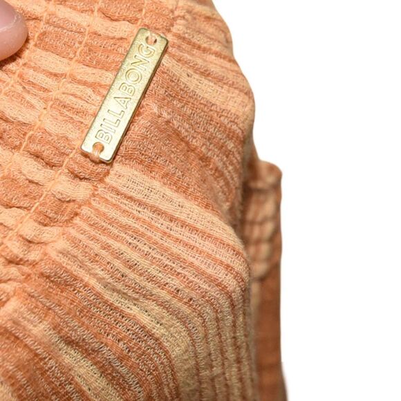 Billabong Smocked Waist Striped Pants Size S Boho Beach Lounge Coastal - Picture 3 of 5